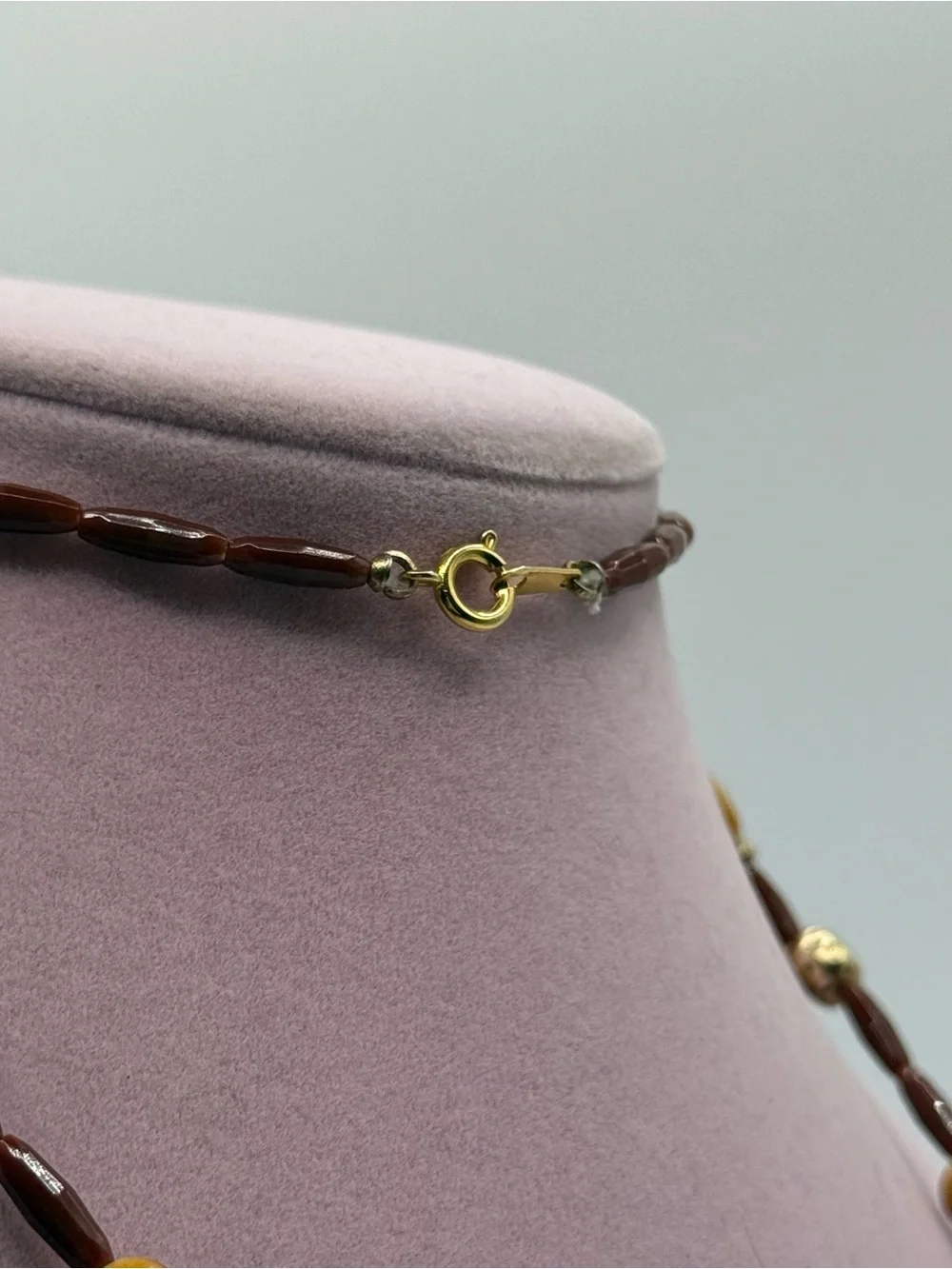 Yellow Brown Beaded Necklace - Women Jewelry